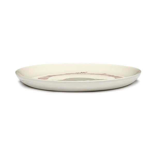 Ottolenghi Teller S weiß Swirl-Stripes rot FEAST for Serax D19xH2cm