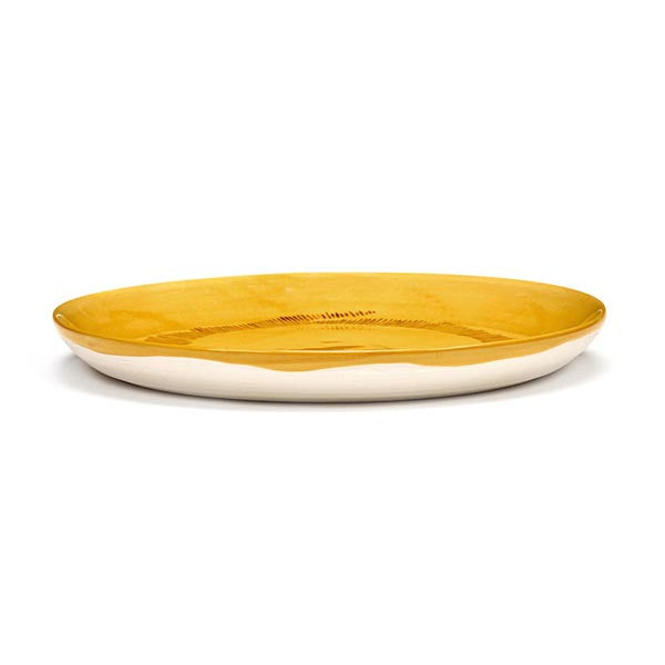 Ottolenghi Teller S gelb Swirl-Stripes rot FEAST for Serax D19xH2cm