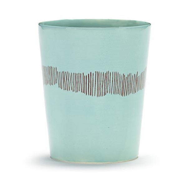 Ottolenghi FEAST Teetasse azure Swirl-Stripes rot for Serax H10,5cm