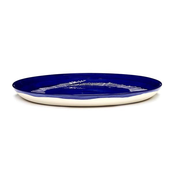 Ottolenghi Teller M Lapis Swirl-Stripes weiß FEAST for Serax D22,5xH2cm