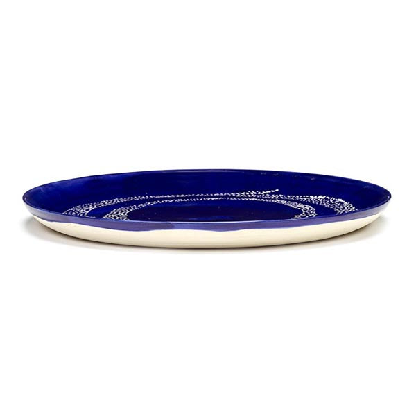 Ottolenghi Teller L Lapis Swirl-Dots weiß FEAST for Serax D26,5xH2cm