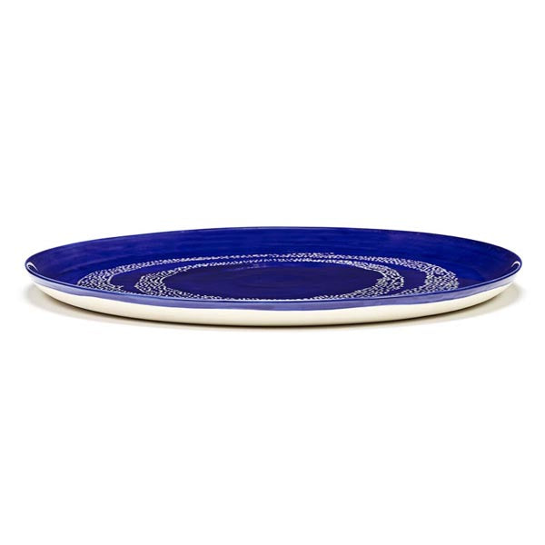 Ottolenghi Servierteller Teller Lapis Swirl-Dots weiß FEAST for Serax D35xH2cm