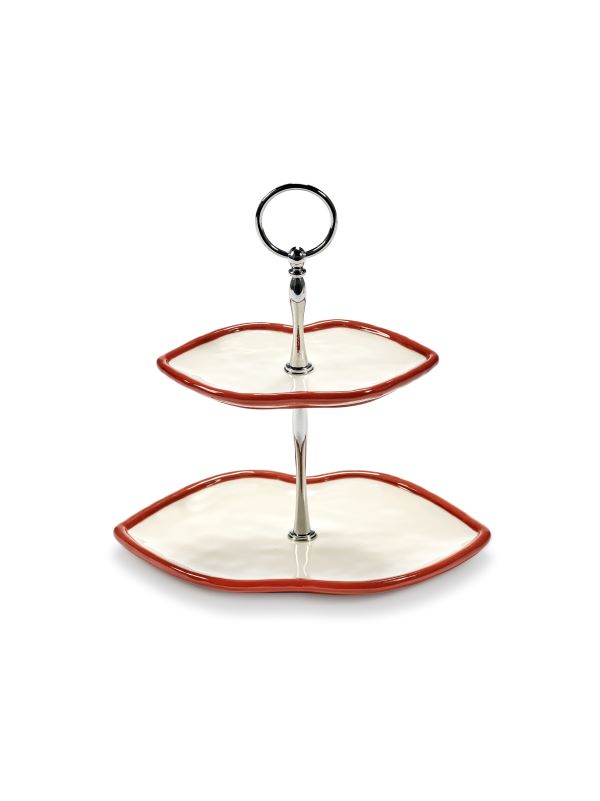 Serax Etagere 2-stufig in Lippenform Les Objets Mouleversants H23,5cm