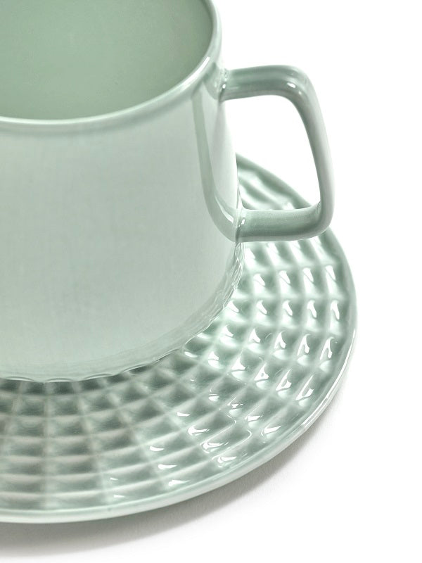 Serax Untertasse für Kaffeetasse NIDO D11,5xH0,9cm grün von Ann van Hoey