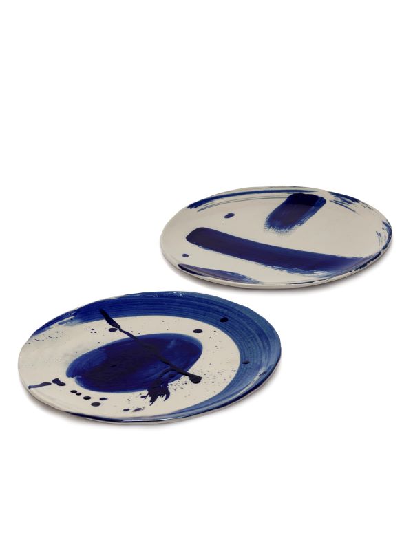 Serax Teller SOPHIA Speiseteller beige-blau 2er Set von Marie Michielssen