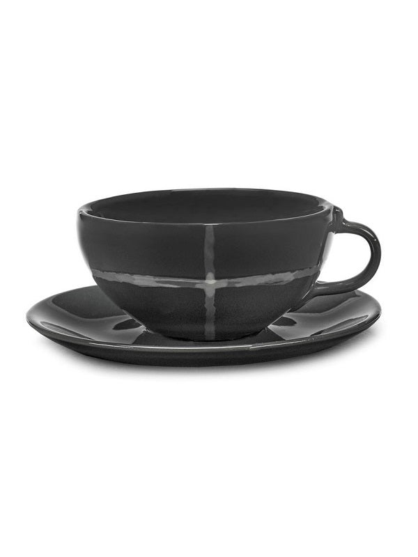 Serax ZUMA Kaffeeuntertasse Pacific Dunkelgrau D14cm  v. Kelly Wearstler