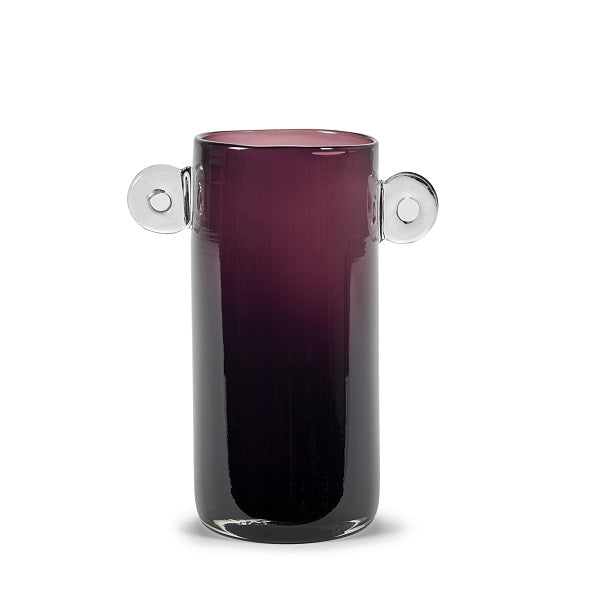 Serax Vase Aubergine Wind & Fire aus Glas H31cm