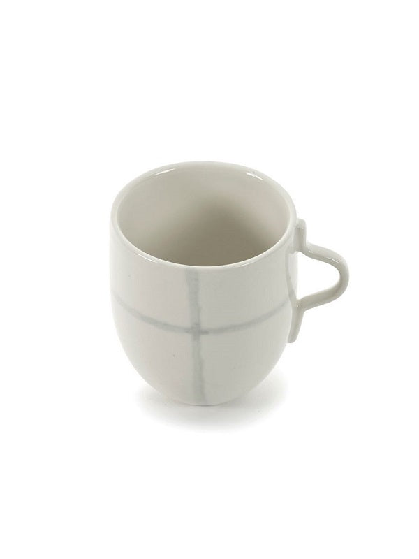 Serax ZUMA Becher Tasse Salt D8,5xH9cm in Weiß von Kelly Wearstler