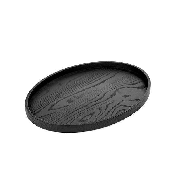 Serax Passe-Partout Servierbrett oval Vincent van Duysen Holz schwarz 43,6x31,6xH2,8cm