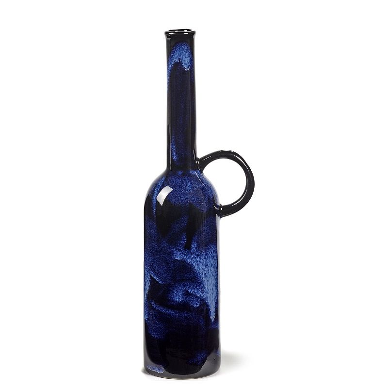 Serax Ölflasche Flasche dark blue v. Anita Le Grelle Terres de Reves D6xH26,5cm