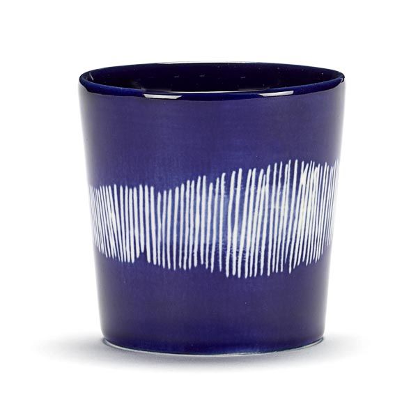 Ottolenghi Kaffeetasse Lapis Swirl-Stripes weiß FEAST for Serax H7,5cm
