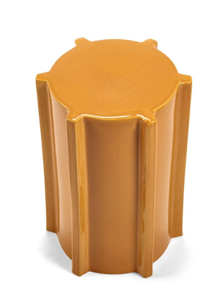 Serax Beistelltisch Hocker PAWN ocker gelb Keramik von Marie Michielssen D31,3xH45,4cm