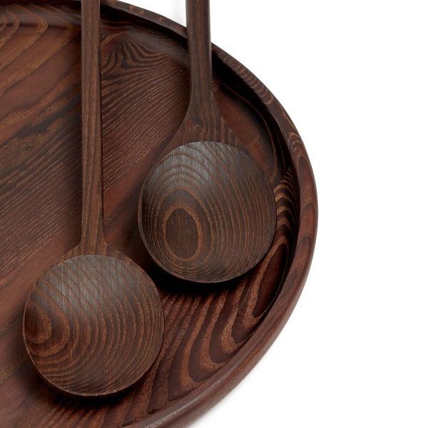 Serax PURE Tablett rund Holz von Pascale Naessens D29cm
