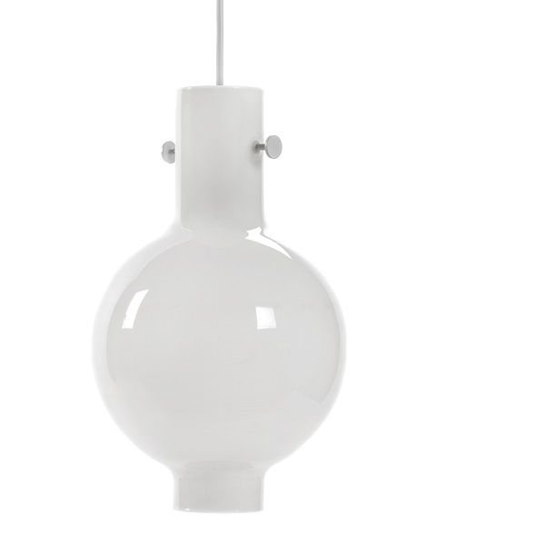 Serax Lampe Bulb weiß Novecento von Ontwerpduo aus Milchglas D20xH32cm