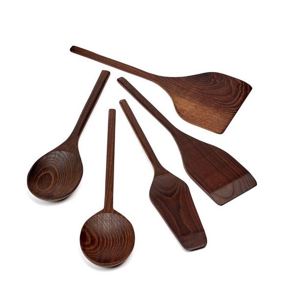 Serax PURE Küchenhelfer Holz 5er Set von Pascale Naessens