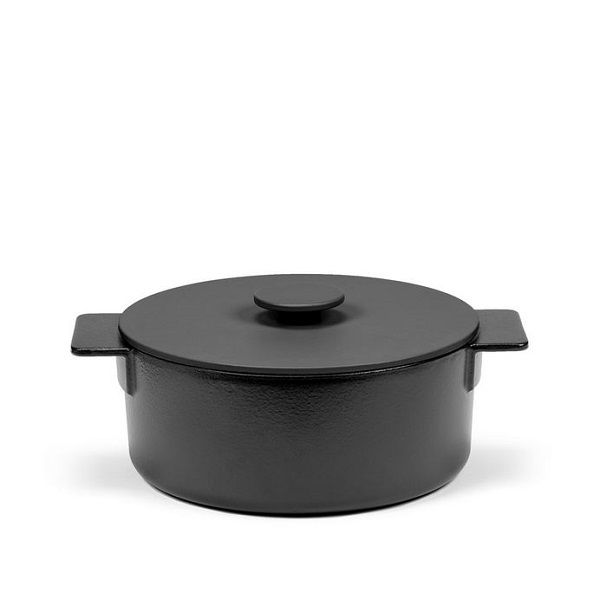 Serax Kochtopf Topf Surface Gusseisen schwarz D26cm - 4,6L