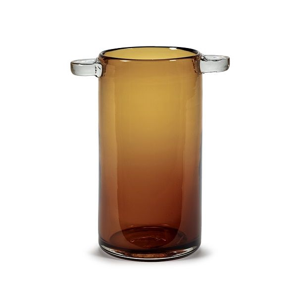 Serax Vase Amber Wind & Fire aus Glas bernsteingelb H24cm