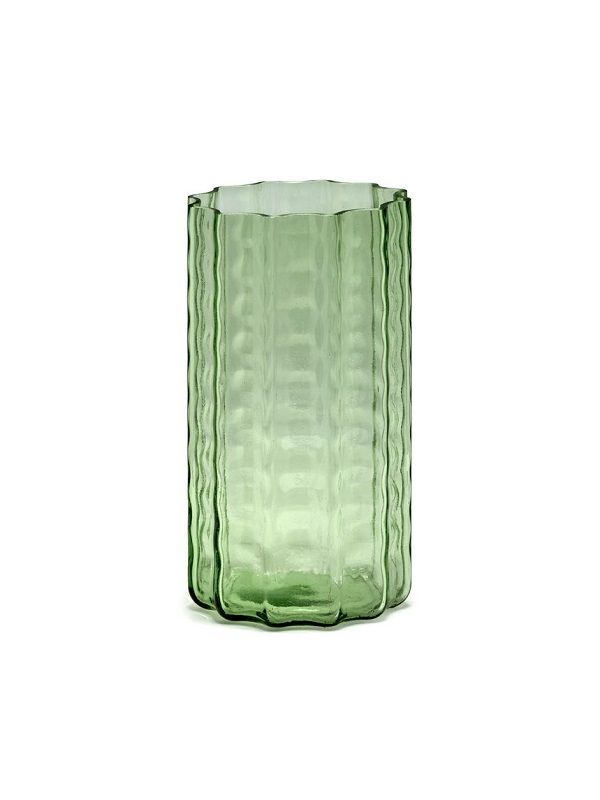 Serax Vase Waves grün von Ruben Derienmaeker D12xH21cm